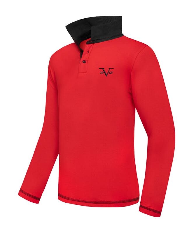 Nebulus 19V69 Langarm Poloshirt Herren Rabatt