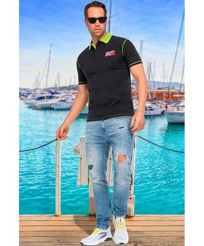 Nebulus Poloshirt ALEO Herren Heißer Verkauf