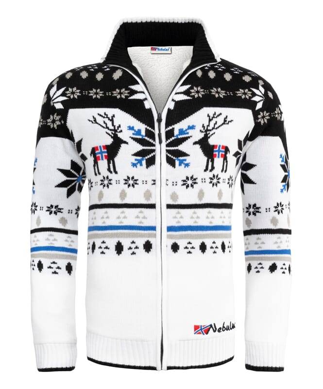 Nebulus Norweger Strickjacke mit Teddyfell SVERRE Herren