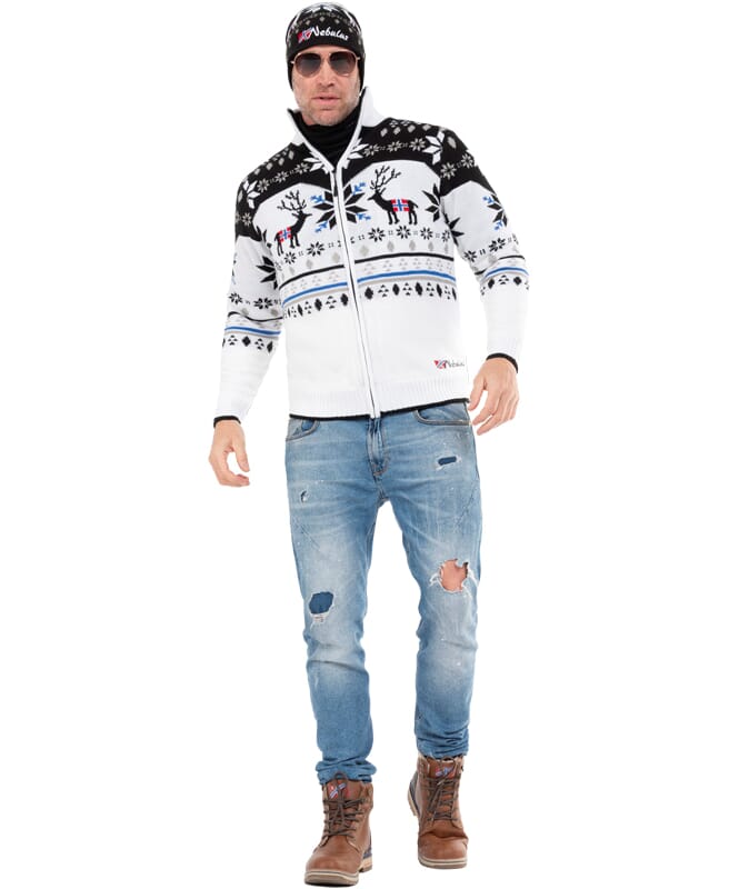 Nebulus Norweger Strickjacke mit Teddyfell SVERRE Herren Räumungsverkauf