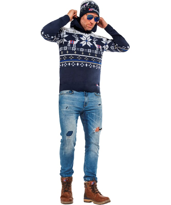 Nebulus Norweger Strick-Hoodie NORJAN Herren Neueste Stile
