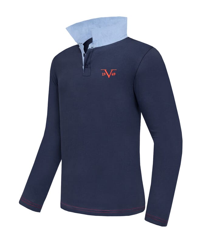 Nebulus 19V69 Langarm Poloshirt Herren Bis zu 50% Rabatt