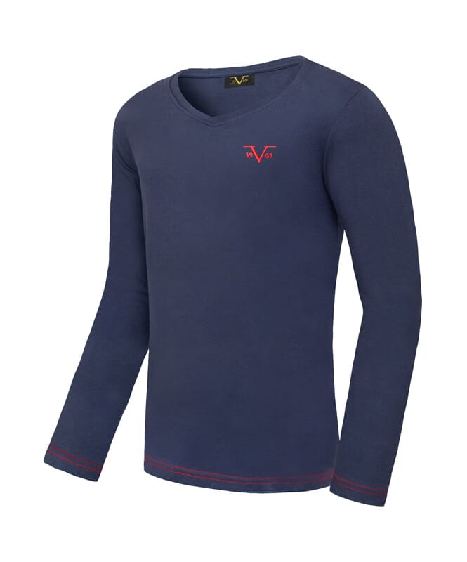 Nebulus 19V69 Langarmshirt V-Neck Herren Sonderangebot der Fabrik