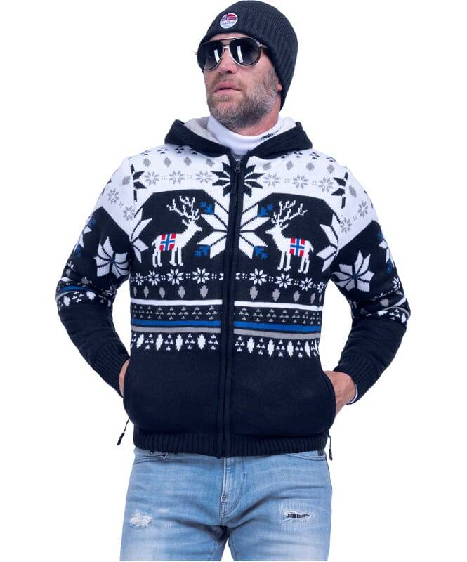 Nebulus Norweger Jacke Hoody mit Teddyfell NORON Herren Vierteljährliche Förderung