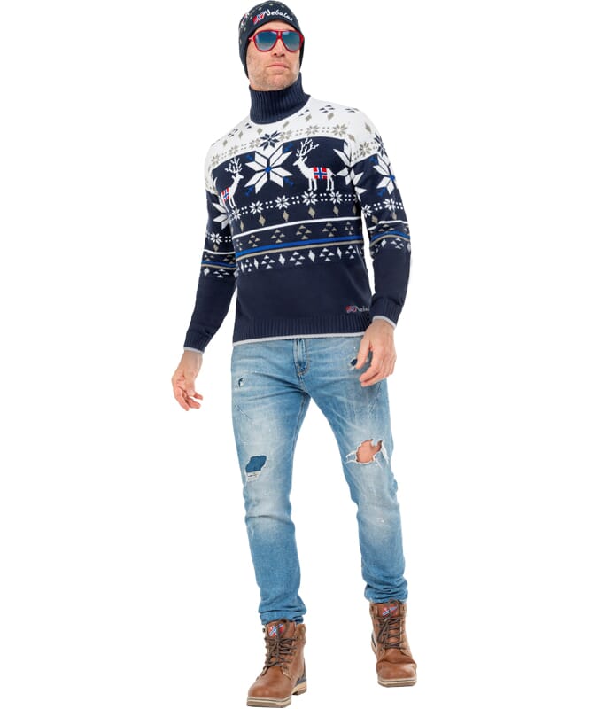 Nebulus Norweger Strickpullover STAG Herren Auslauf