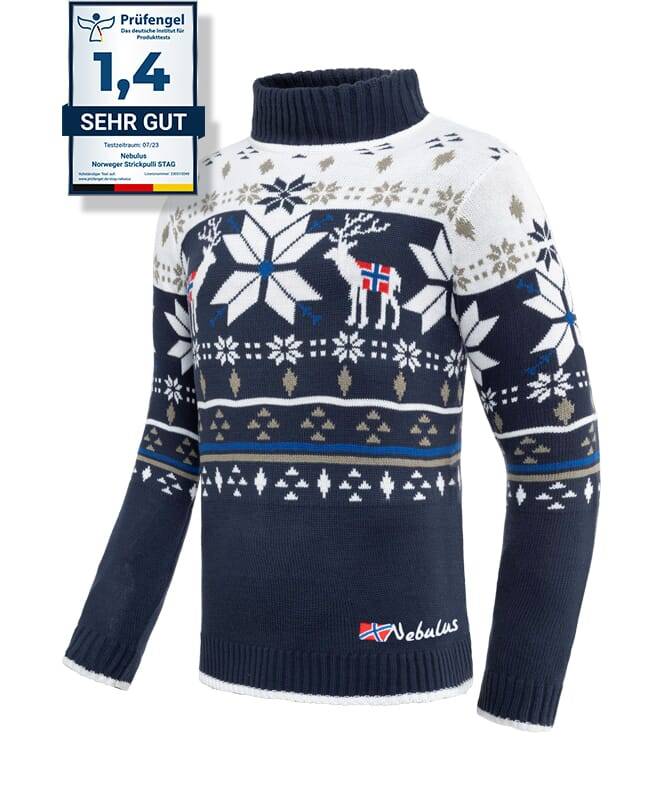 Nebulus Norweger Strickpullover STAG Herren Auslauf