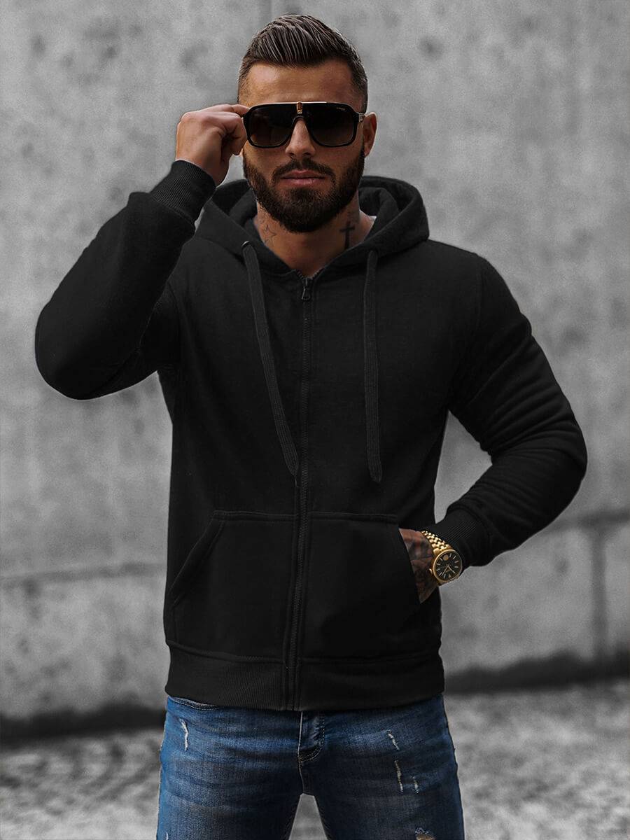Ozonee Schwarzer Trainingsanzug für Herren OZONEE 01 VIP-Rabatte