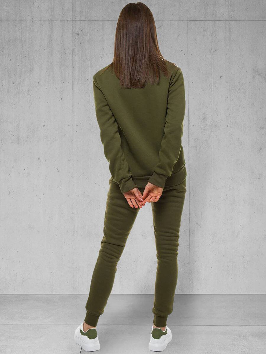 Ozonee Damen Trainingsanzug Khaki OZONEE 51 Kostenlose Rückgabe