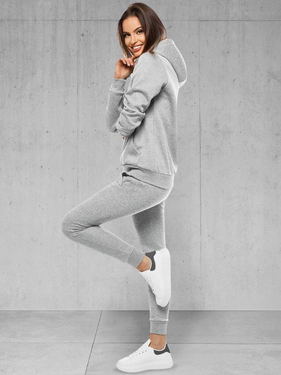 Ozonee Damen Trainingsanzug Grau OZONEE 22 Bis zu 50% Rabatt