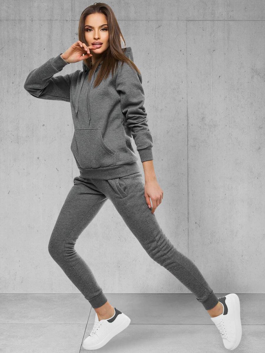 Ozonee Damen Trainingsanzug Anthrazit OZONEE 18 Bis zu 65% Rabatt