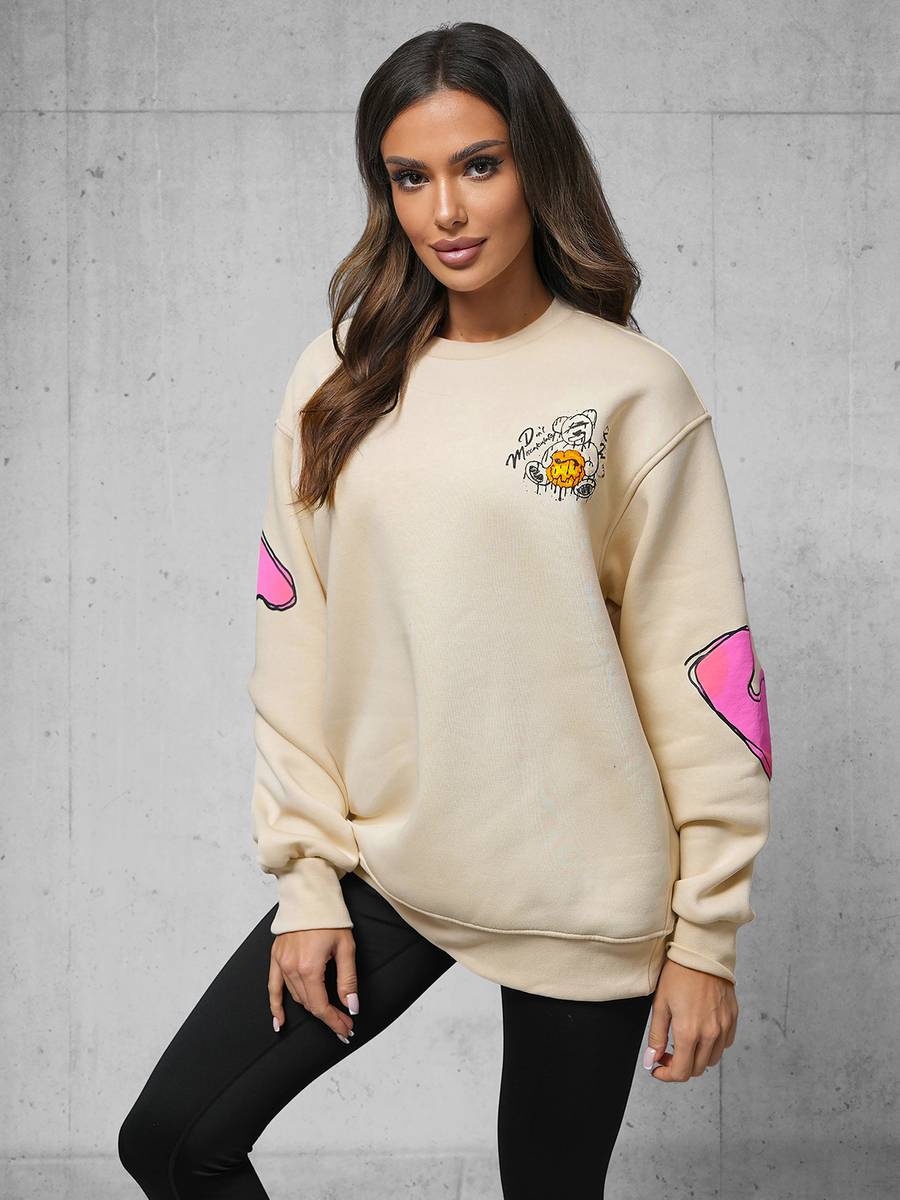 Ozonee Sweatshirts für Paare 17 Beige Bis zu 55% Rabatt
