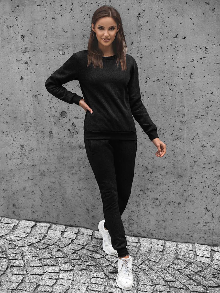 Ozonee Zweiteiliges Trainingsanzug-Set Schwarz OZONEE JS/CKW01 Cyber Monday