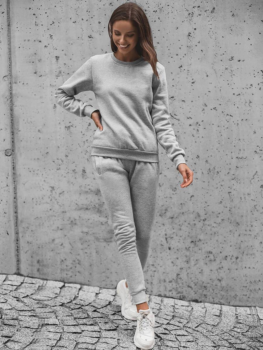 Ozonee Zweiteiliges Trainingsanzug-Set Grau OZONEE JS/CKW01 Weihnachtsangebot