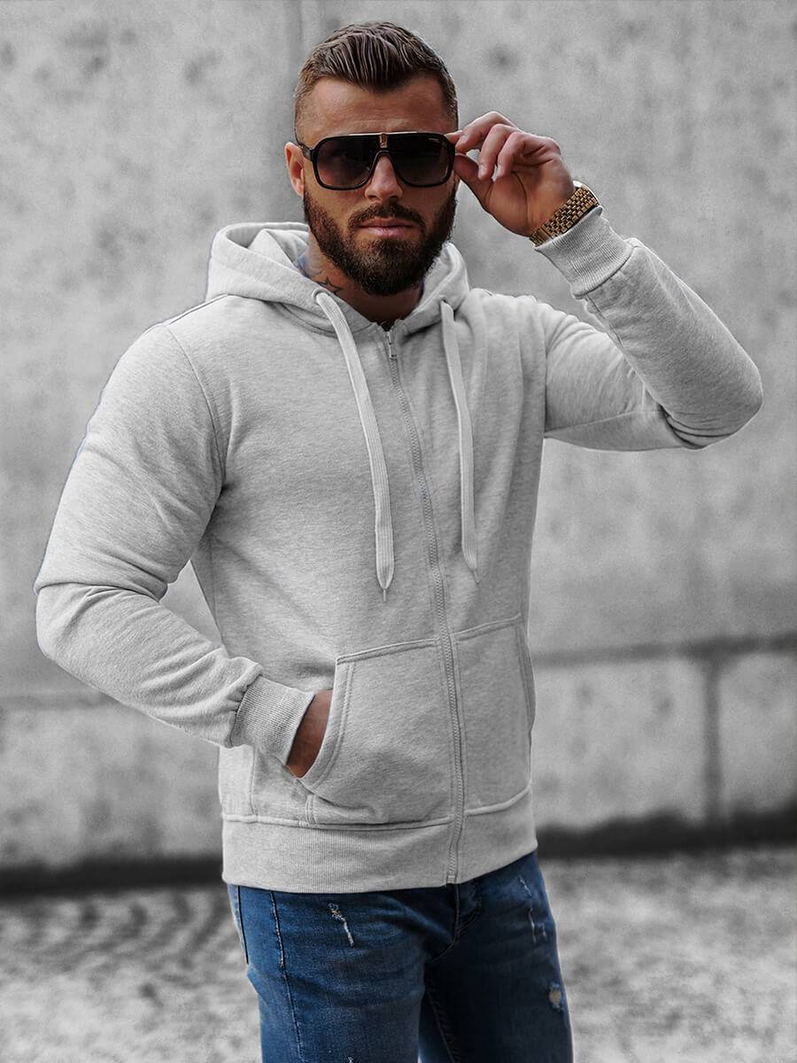 Ozonee Herren Sportanzug Grau OZONEE JS/XW2008 Lagerräumung