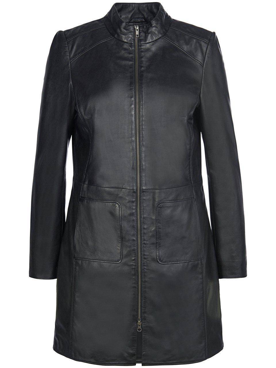 Emilia Lay Leder-Long-Jacke Super Rabatt