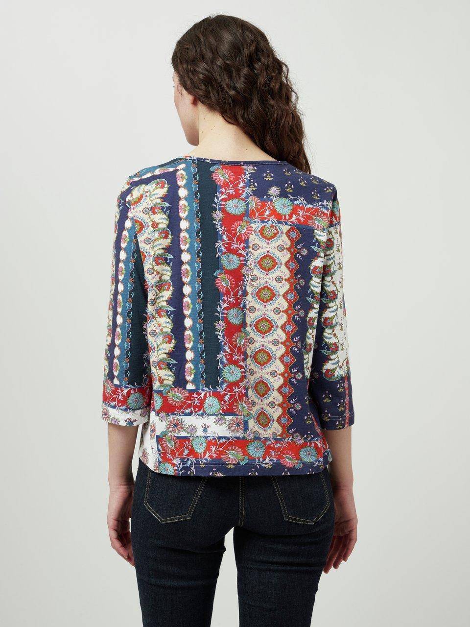Green Cotton Rundhals-Shirt Vera Riesige Rabatte