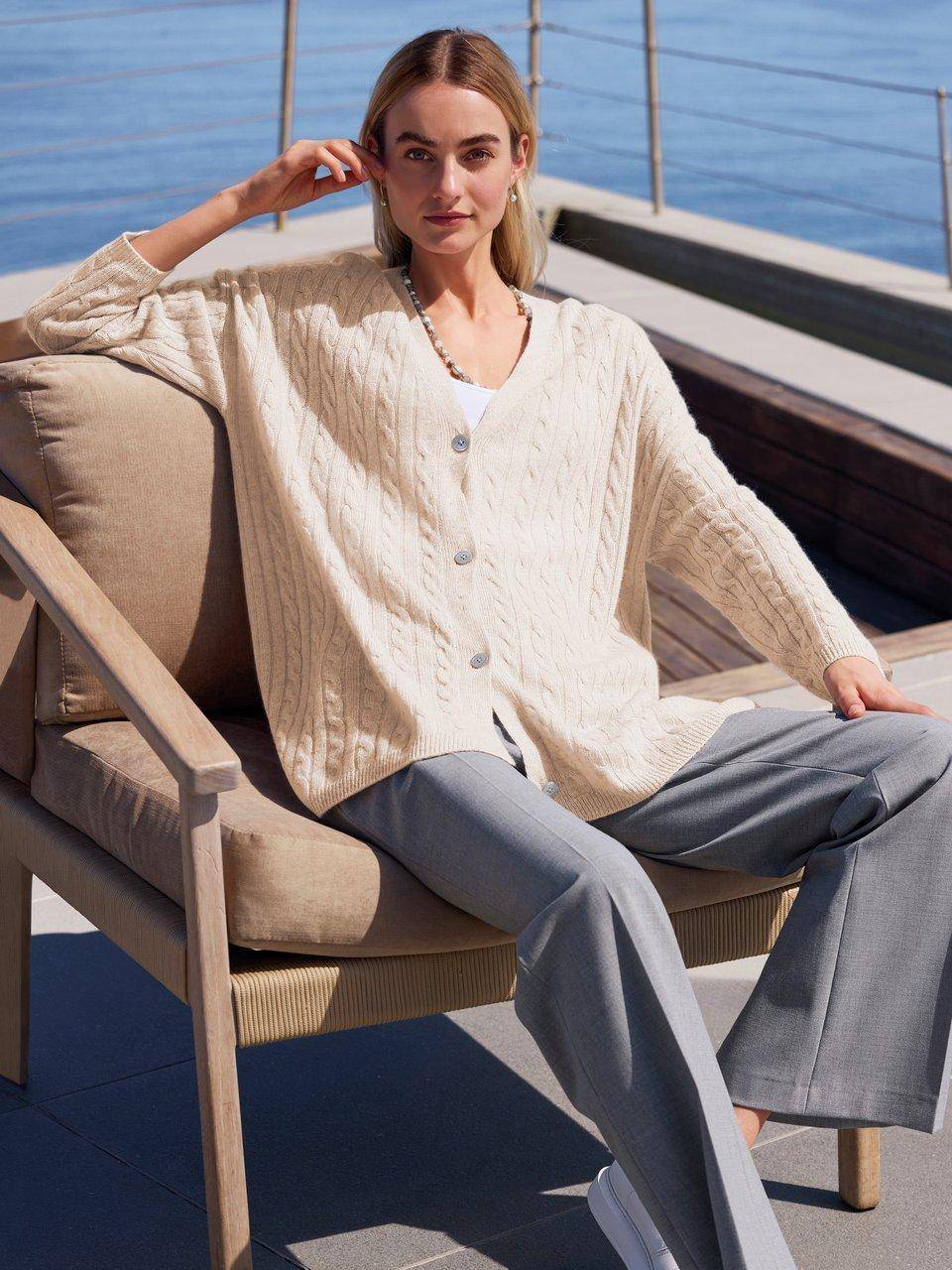 include Long-Strickjacke Großer Ausverkauf