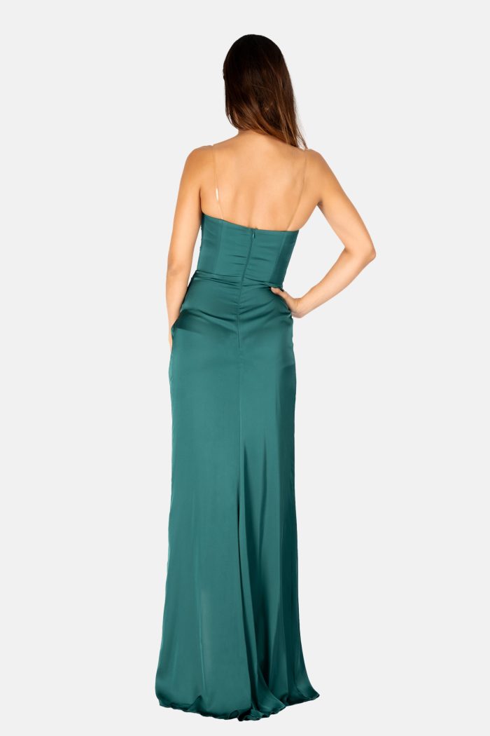 Prestije Maxikleid Satin mit Beinschlitz Neuheiten