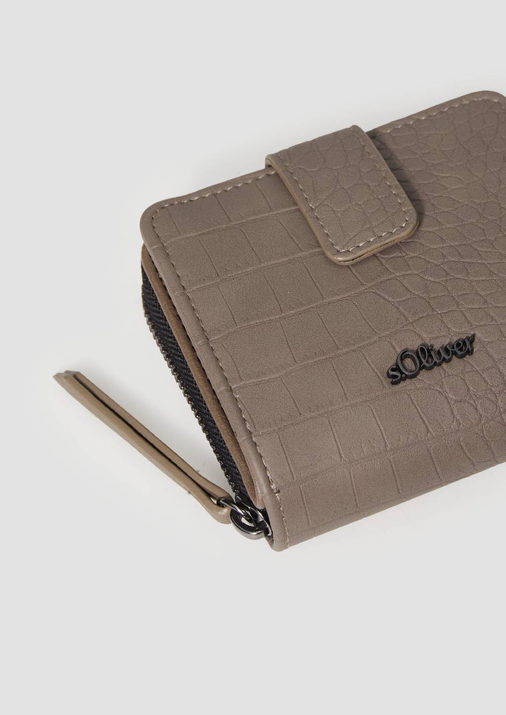 s.Oliver Portemonnaie mit Kroko-Struktur Sonderangebot der Fabrik