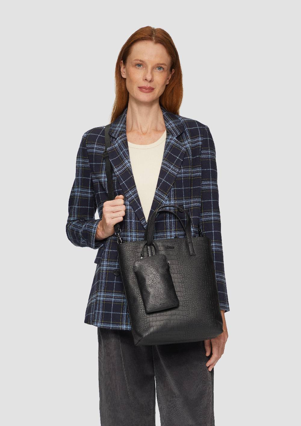 s.Oliver Mittelgroßer Shopper in Krokodilleder-Optik Discount Store für neue Produkte