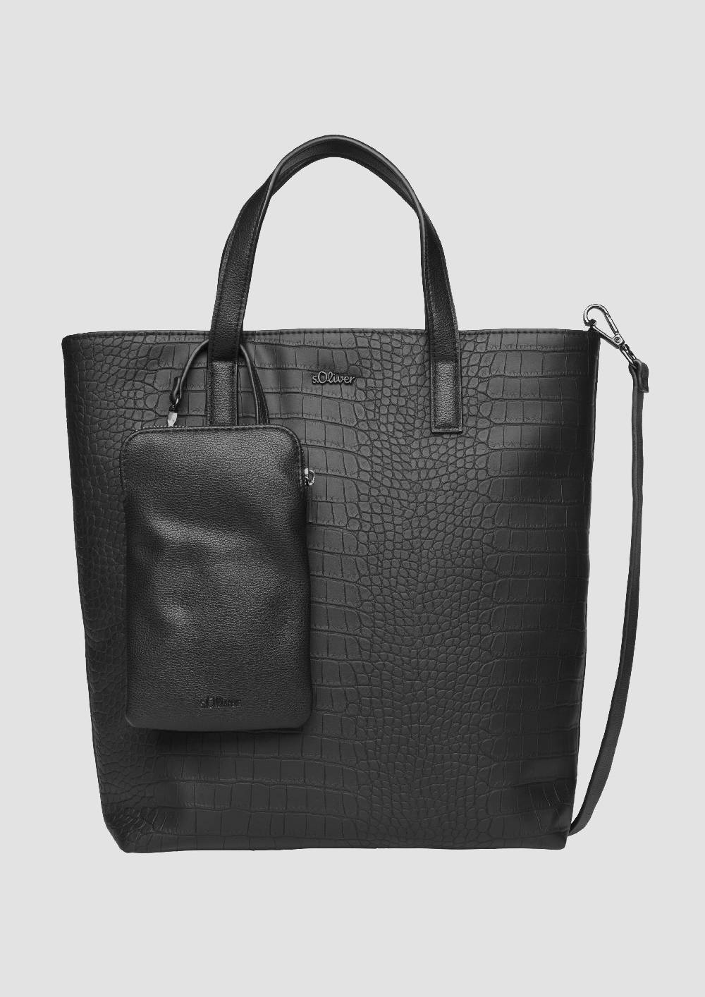 s.Oliver Mittelgroßer Shopper in Krokodilleder-Optik Discount Store für neue Produkte