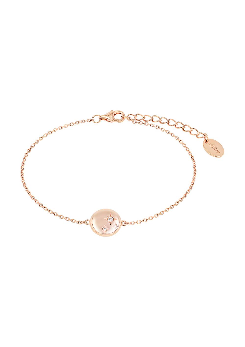 s.Oliver rosévergoldet Silber-Armband mit Stern-Motiv Sonderangebot