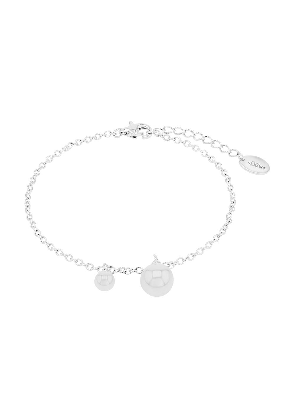 s.Oliver Silber-Armkette mit Zirkonia-Anhängern Großer Ausverkauf