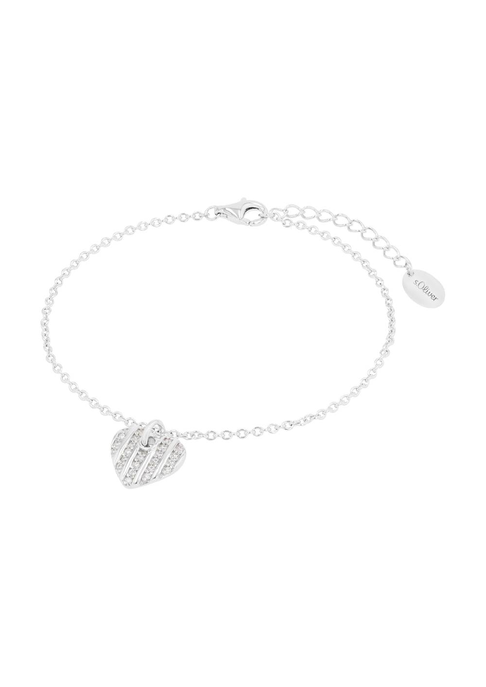 s.Oliver Silber-Armkette mit Herz-Motiv Preisnachlass