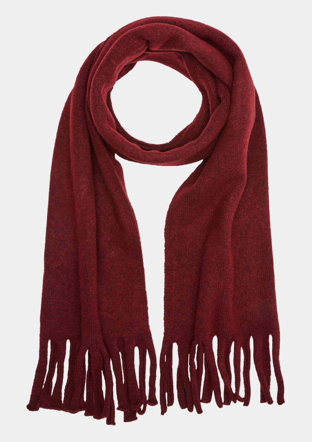 s.Oliver Gestrickter Schal mit Fransen Online Outlet