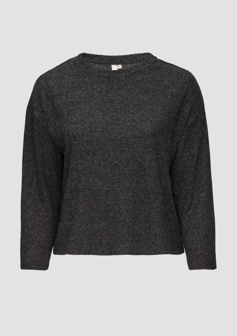 s.Oliver Flauschiges Rippshirt in melierter Optik Saisonale Angebote