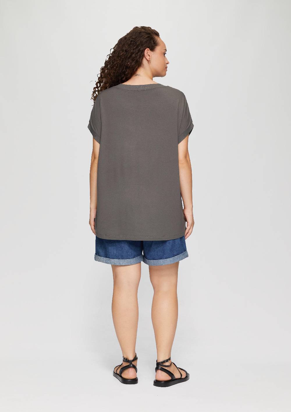 s.Oliver Materialmix-T-Shirt im Loose Fit Kauf eins, bekomm eins gratis