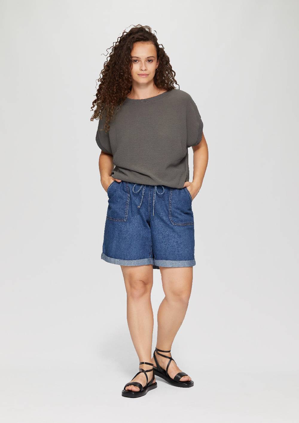 s.Oliver Materialmix-T-Shirt im Loose Fit Kauf eins, bekomm eins gratis