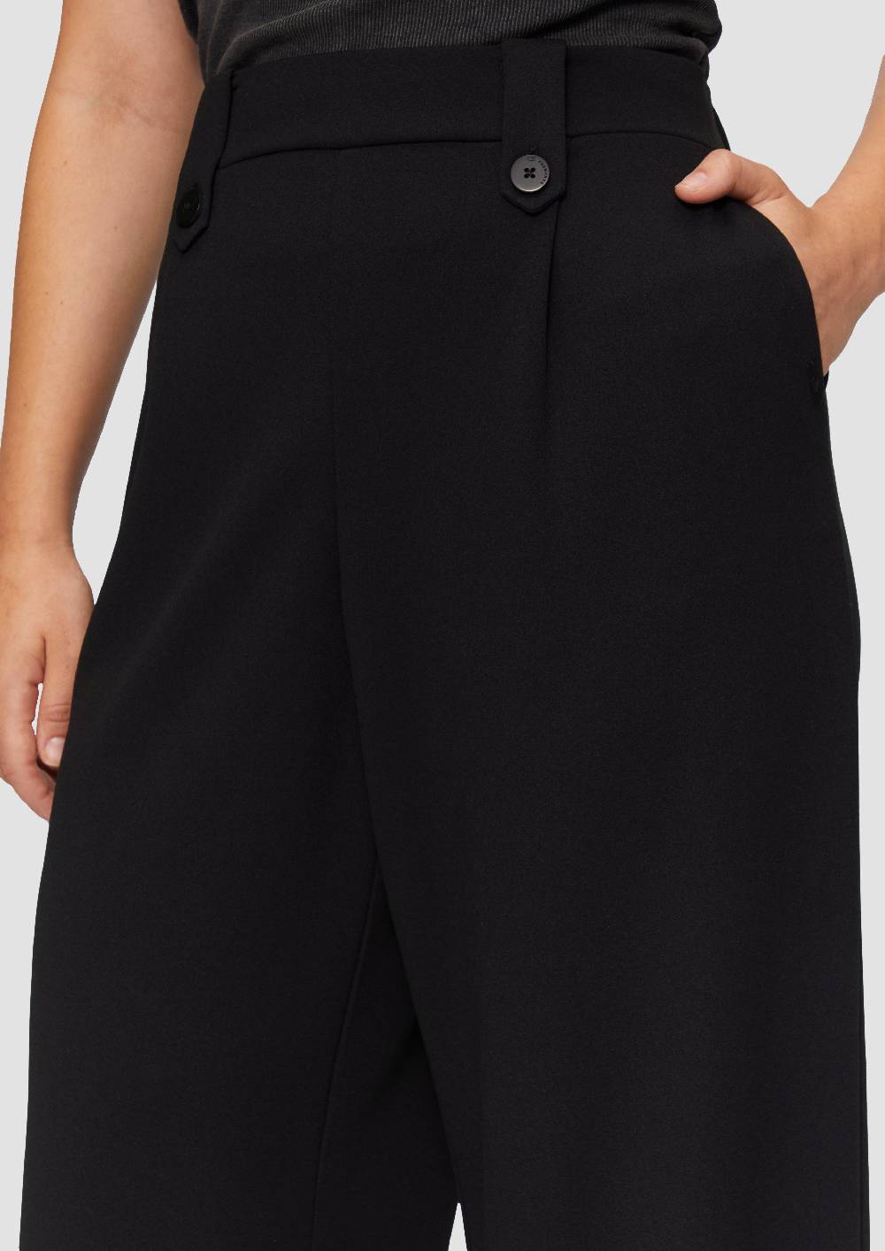 s.Oliver Crêpe-Hose im Relaxed Fit mit Wide Leg VIP-Rabatte