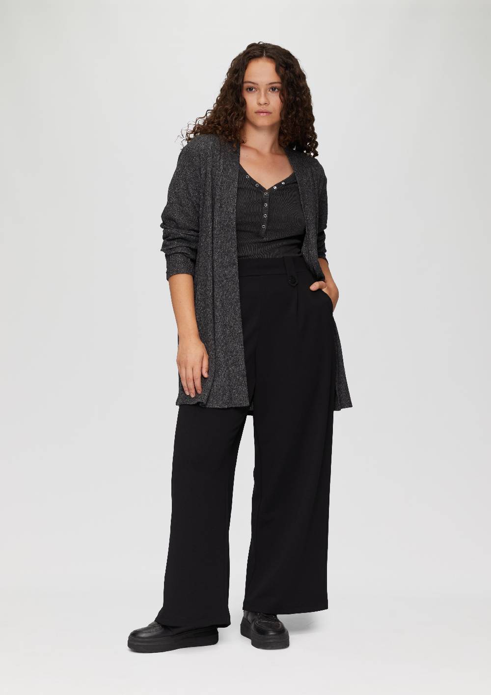 s.Oliver Crêpe-Hose im Relaxed Fit mit Wide Leg VIP-Rabatte