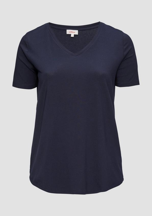 s.Oliver T-Shirt mit V-Ausschnitt
