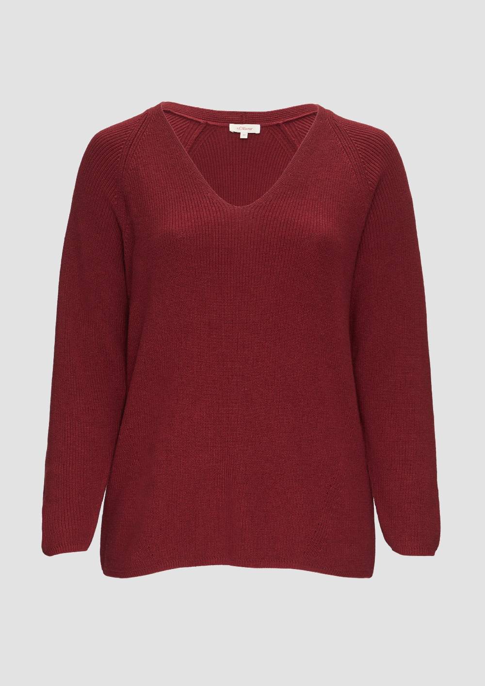 s.Oliver Strickpullover mit V-Ausschnitt im Loose Fit Zeitbegrenzte Promotion
