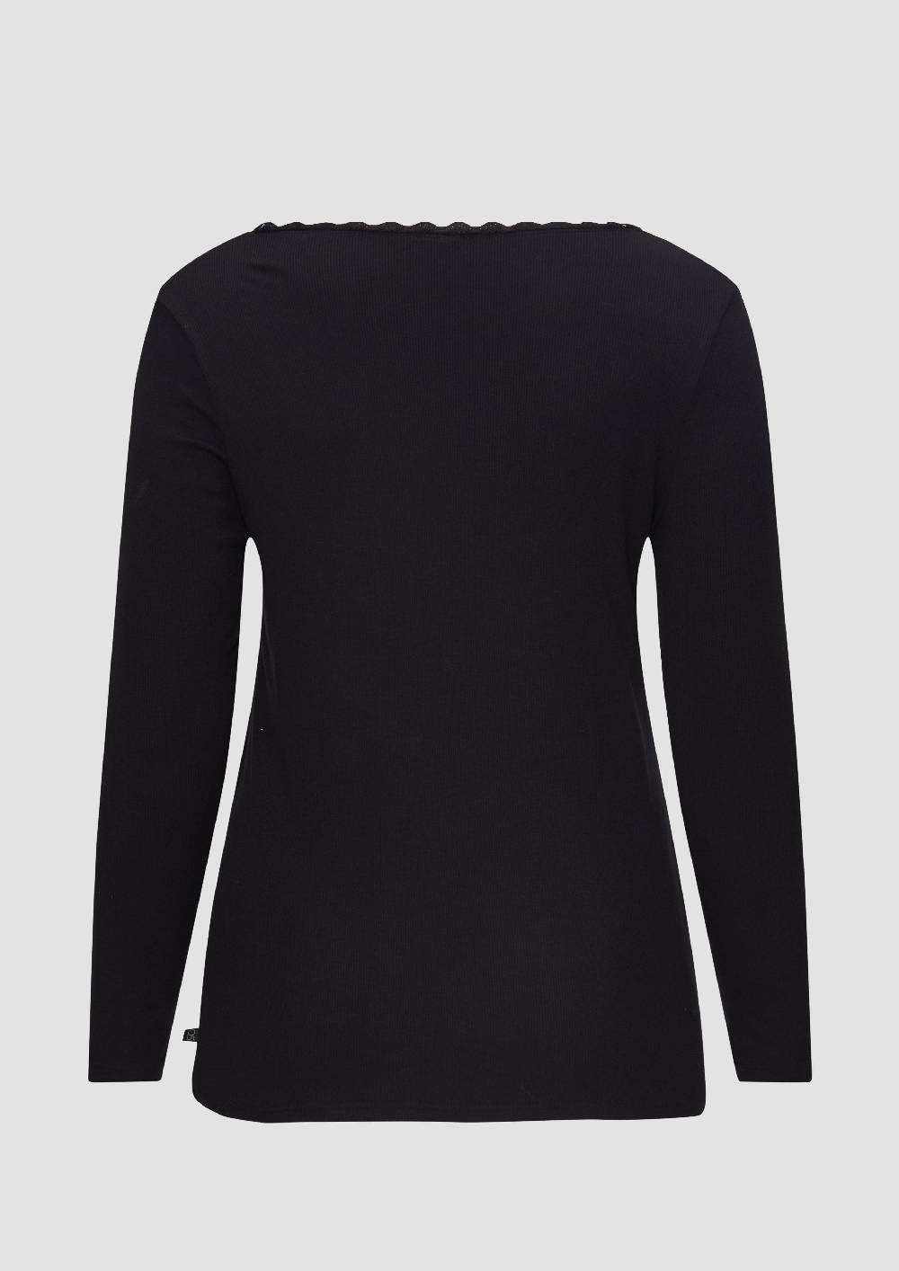 s.Oliver Rippshirt aus Viskosemix mit Spitzendetail Bis zu 50% Rabatt