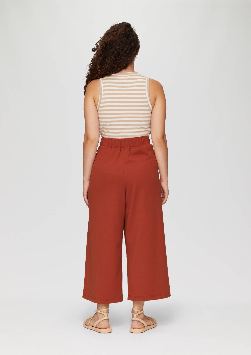s.Oliver Elastische Wide-Leg-Hose aus Crêpe Super Rabatt