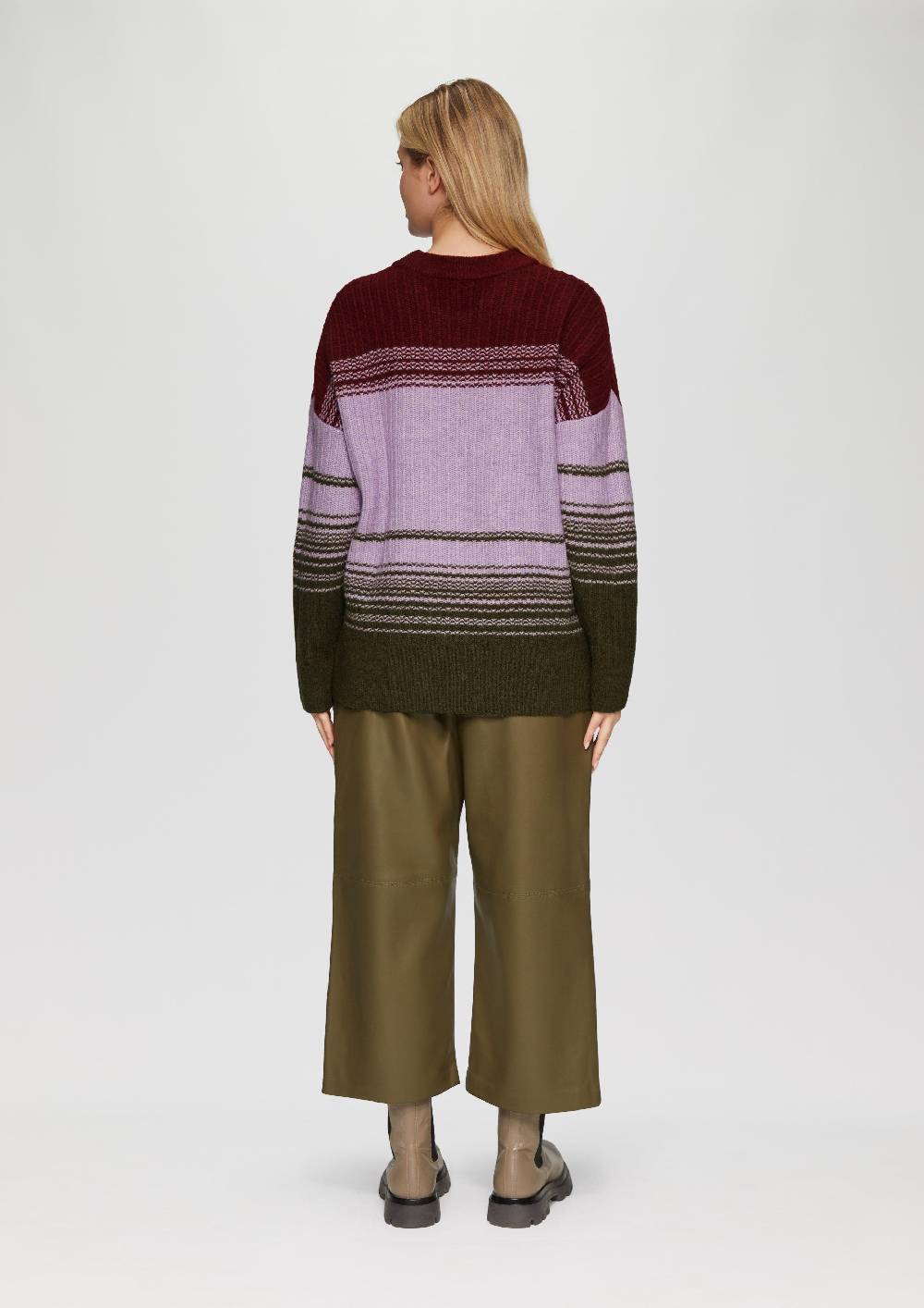 s.Oliver Gestreifter Strickpullover im Relaxed Fit Clearance-Verkauf