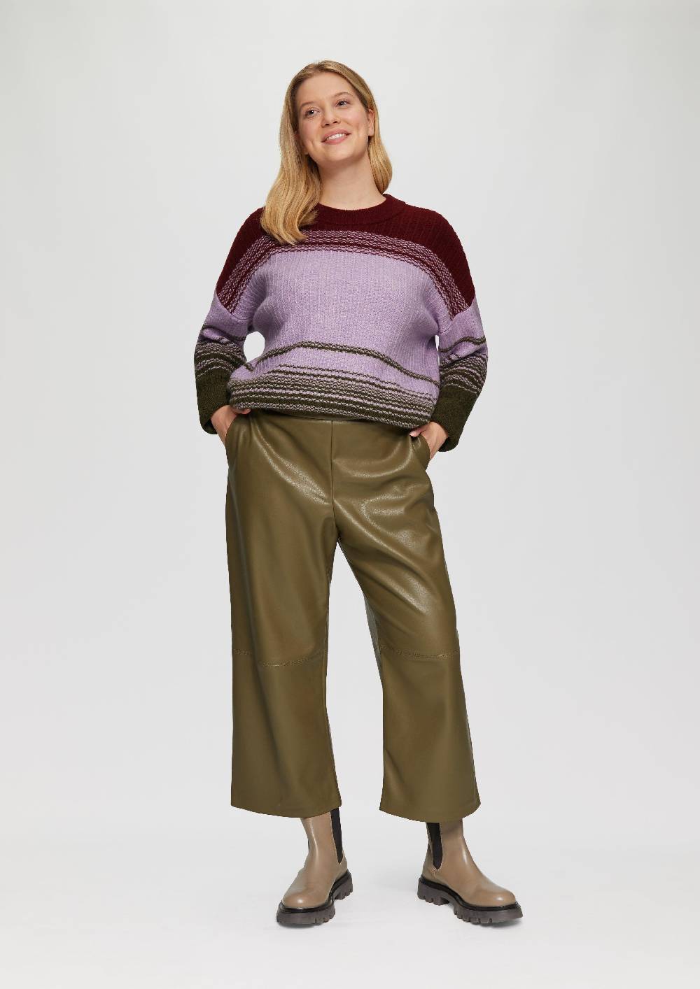 s.Oliver Gestreifter Strickpullover im Relaxed Fit Clearance-Verkauf