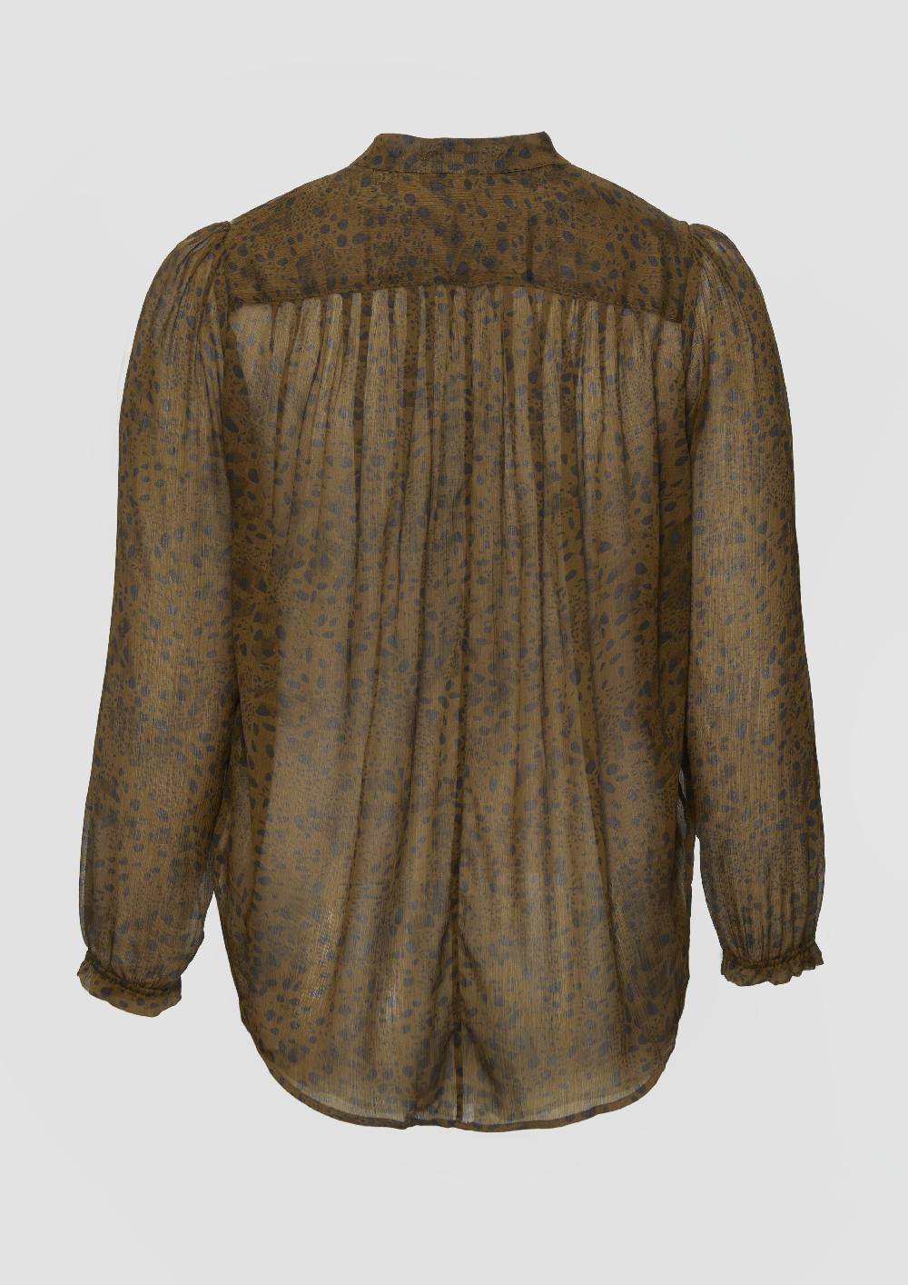 s.Oliver Leicht transparente Chiffonbluse mit Puffärmeln Im Verkauf
