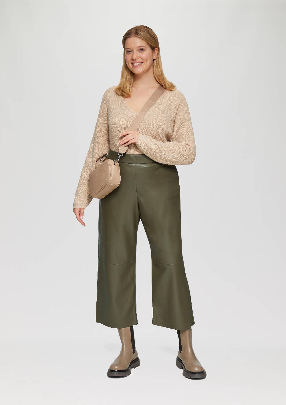 s.Oliver Culotte aus Lederimitat mit Nahtdetails 50% Rabatt für begrenzte Zeit