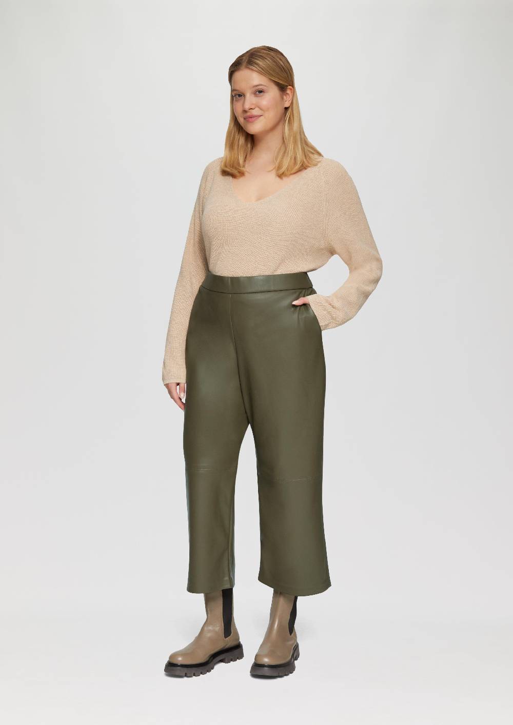 s.Oliver Culotte aus Lederimitat mit Nahtdetails 50% Rabatt für begrenzte Zeit