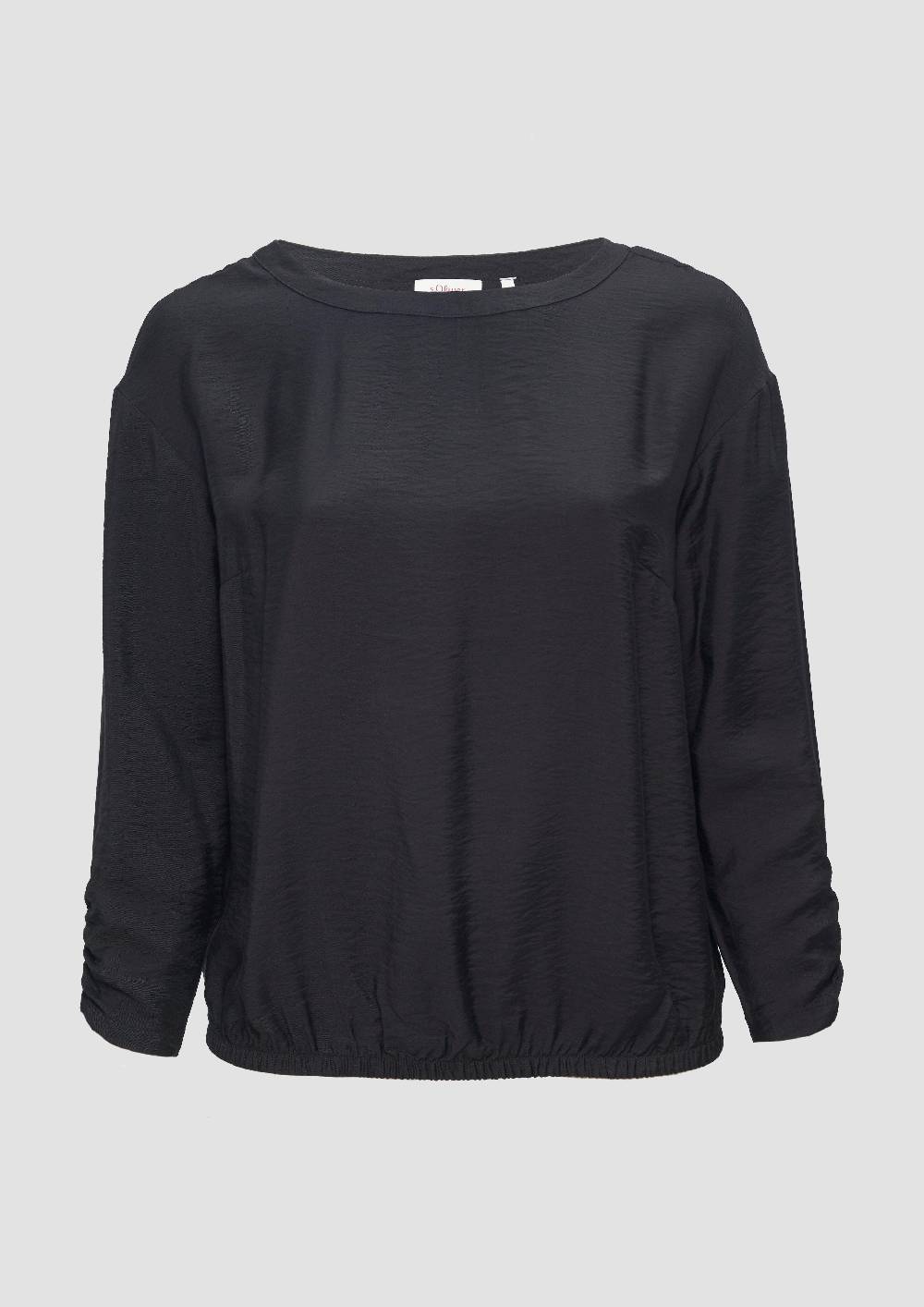 s.Oliver Viskose-Bluse mit elastischem Saum 2025