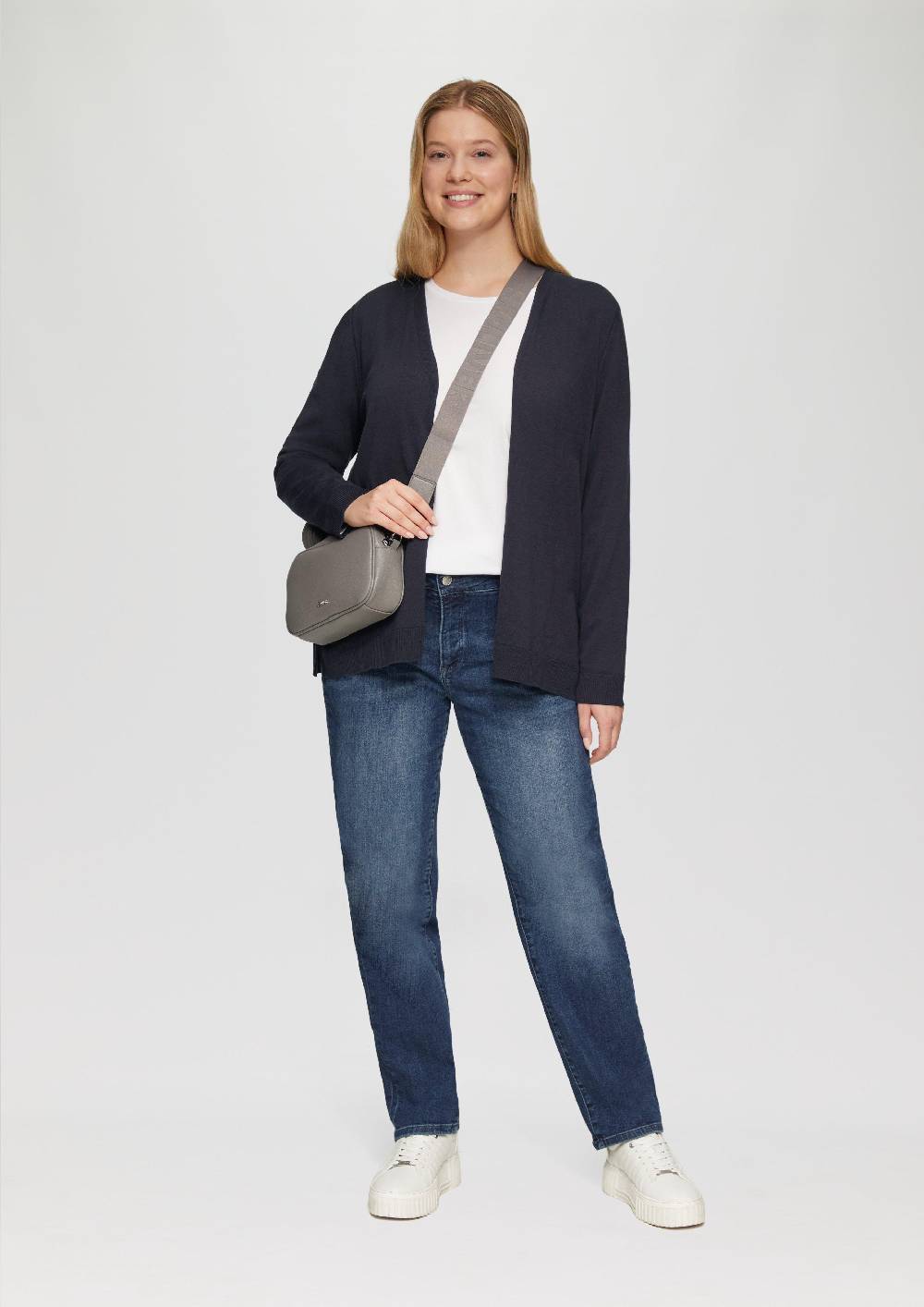 s.Oliver Cardigan aus Viskose-Baumwollmix Fabrikverkauf