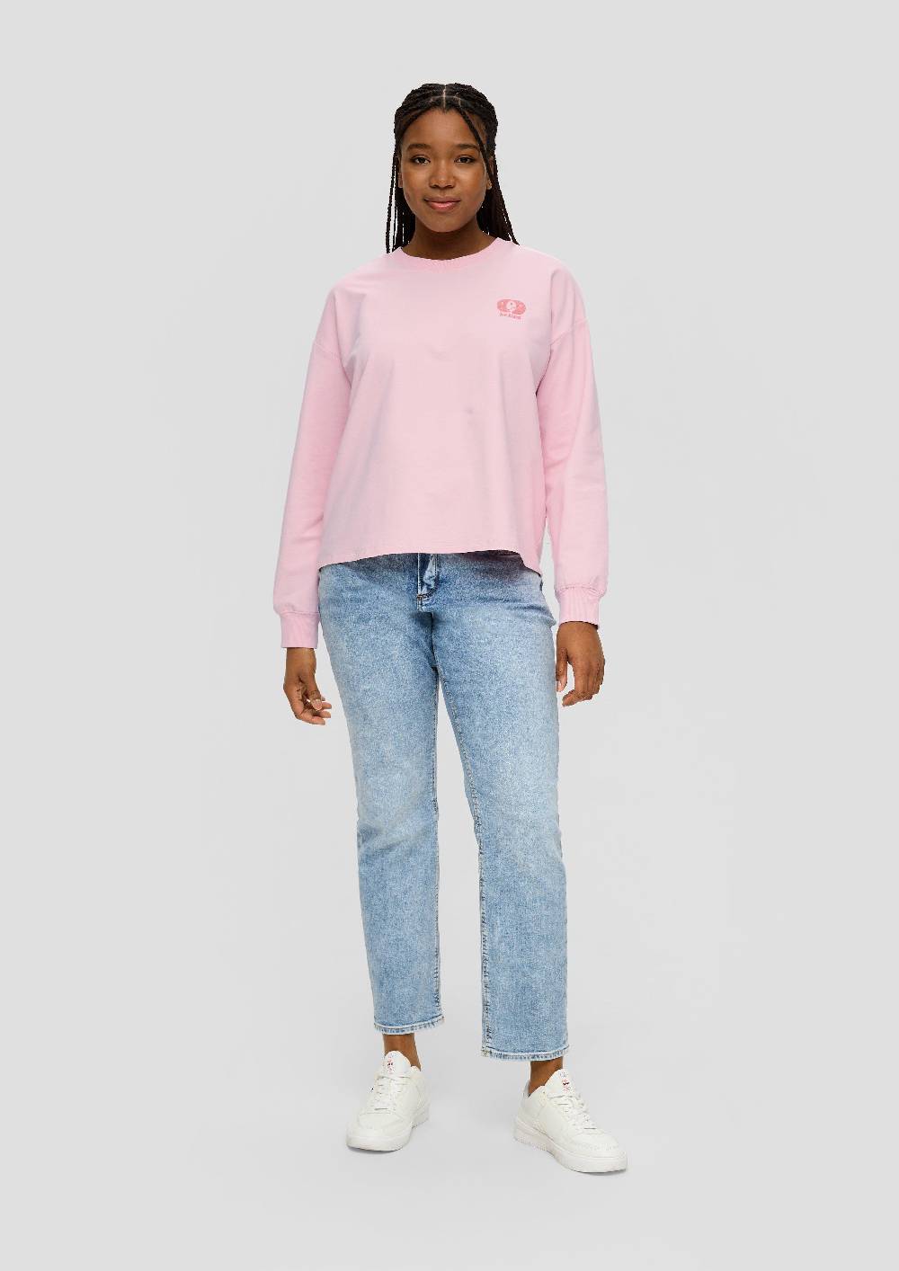 s.Oliver Sweatshirt im Boxy Cut mit Rückenprint Sonderangebot