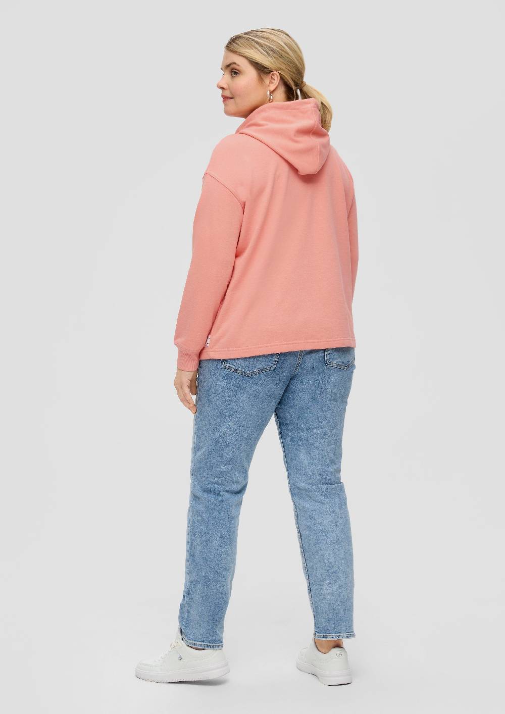s.Oliver Kapuzensweatshirt mit überschnittener Schulter Günstig kaufen