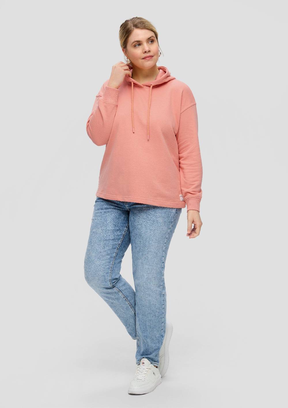 s.Oliver Kapuzensweatshirt mit überschnittener Schulter Günstig kaufen