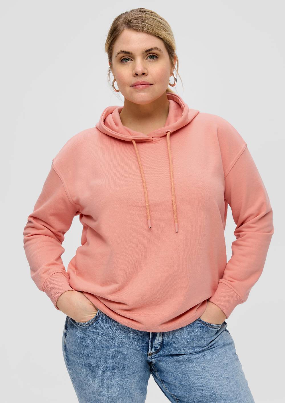 s.Oliver Kapuzensweatshirt mit überschnittener Schulter Günstig kaufen