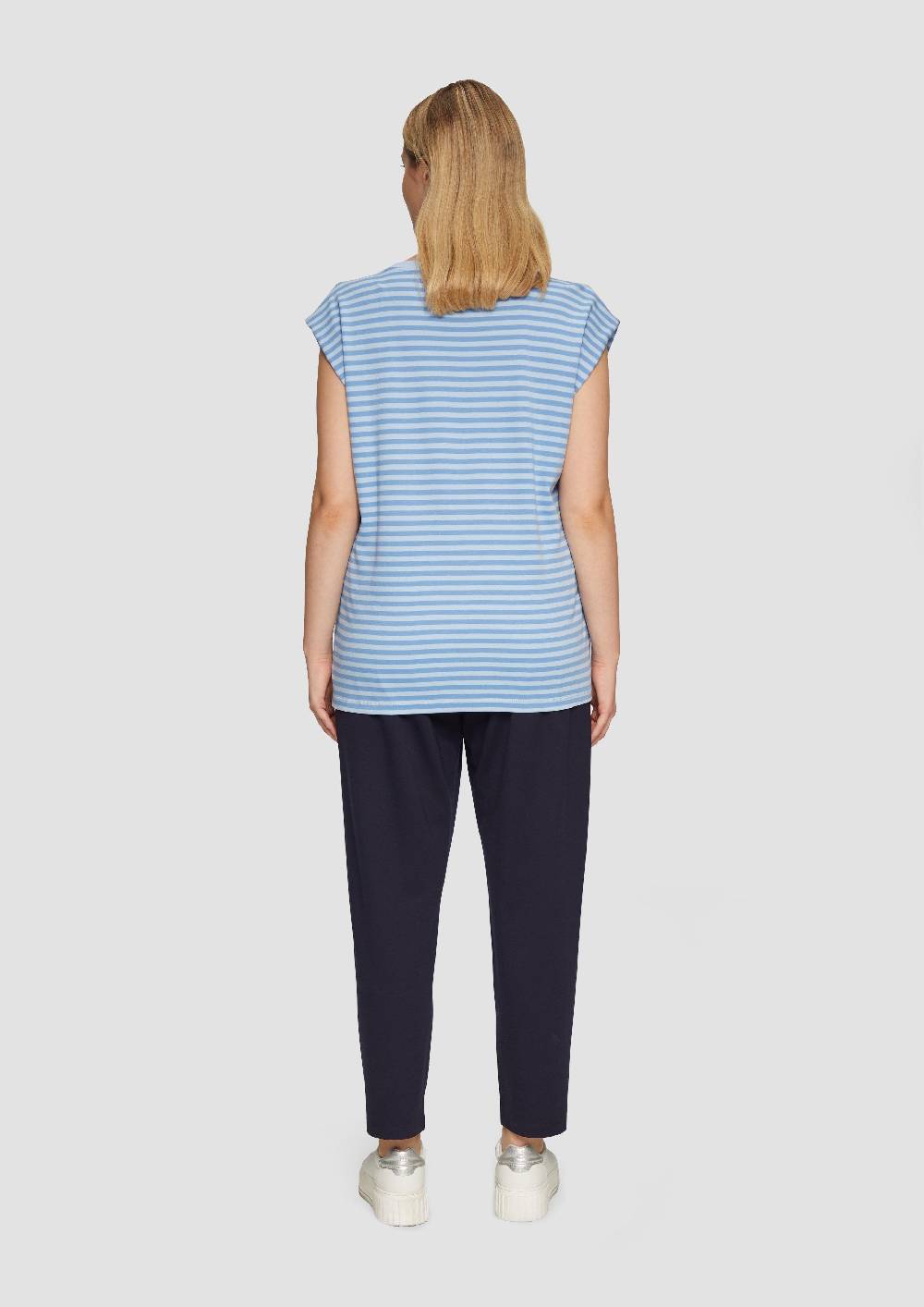 s.Oliver Gestreiftes Shirt im Relaxed Fit aus Interlock-Jersey Großer Ausverkauf